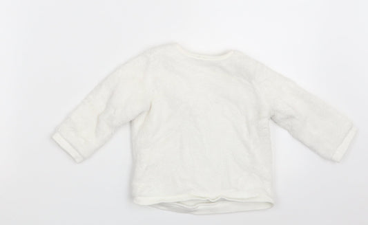 George Girls White Pullover Jumper Size 6-9 Months