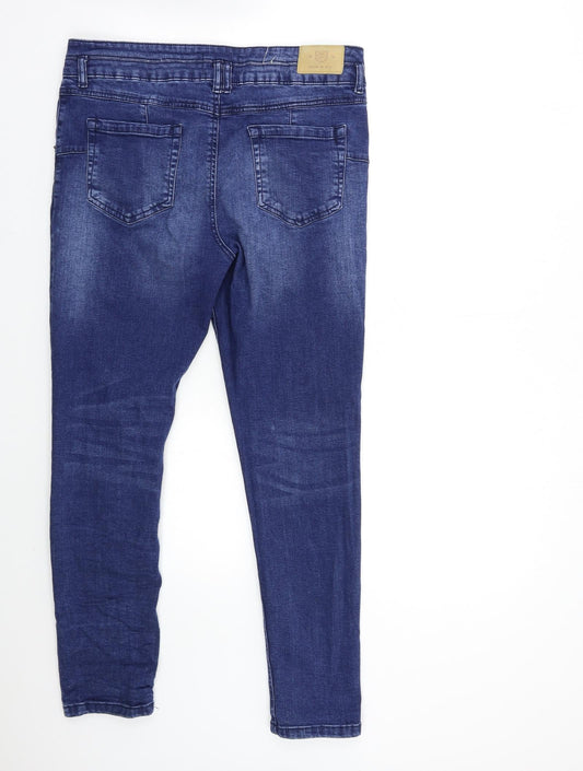 M-17 Womens Blue Denim Skinny Jeans Size 34 in L29 in