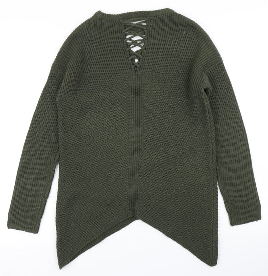 Select Womens Green Knit Pullover Jumper Size 10