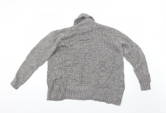 isle Womens Grey Cardigan Jumper Size S