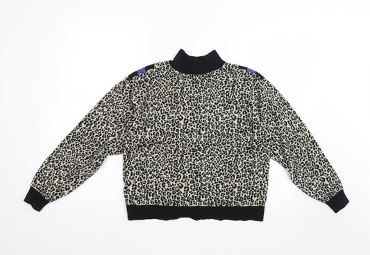 ASOS Womens Brown Animal Print Pullover Jumper Size 8