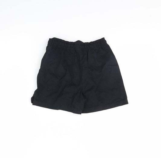 M&s Girls Black Cut-Off Shorts Size 7 Years
