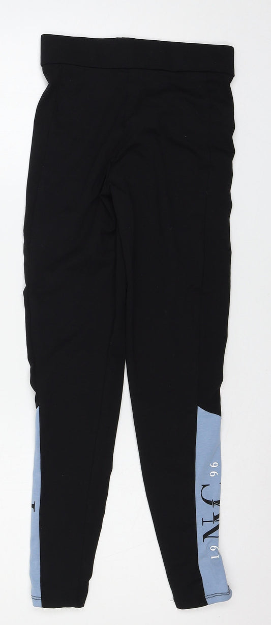 New Look Girls Black Jersey Jogger Trousers Size 9 Years - NYC