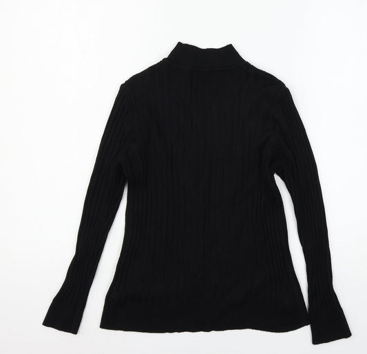 Peacocks Womens Black Knit Pullover Jumper Size 10