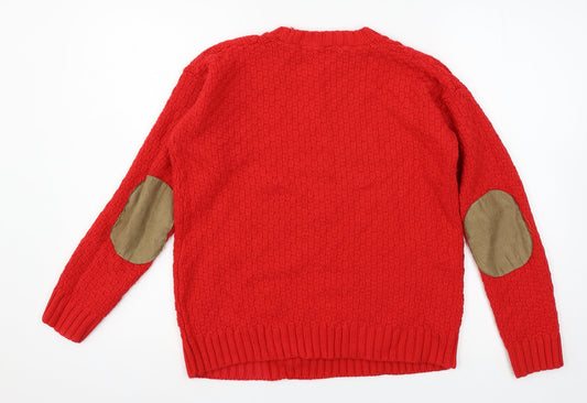 Glamourous Womens Red Knit Pullover Jumper Size 8