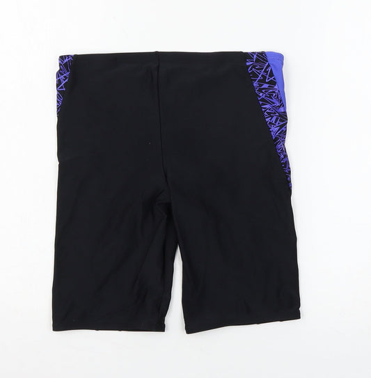 Speedo Womens Black Jersey Sweat Shorts Size 28 in