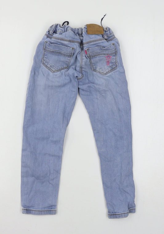 Little Muffins Girls Blue Denim Straight Jeans Size 5-6 Years