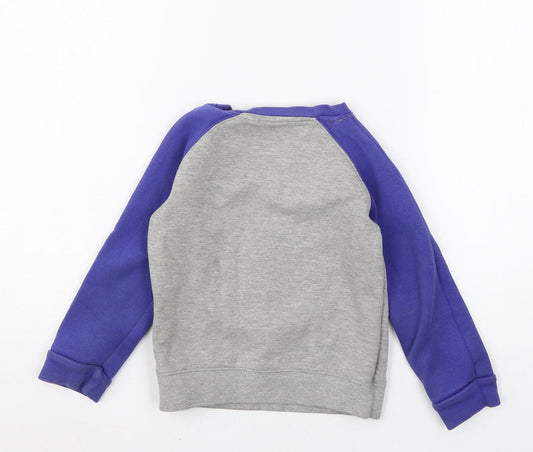 Minnie Minors Boys Grey Jersey Pullover Sweatshirt Size 3-4 Years