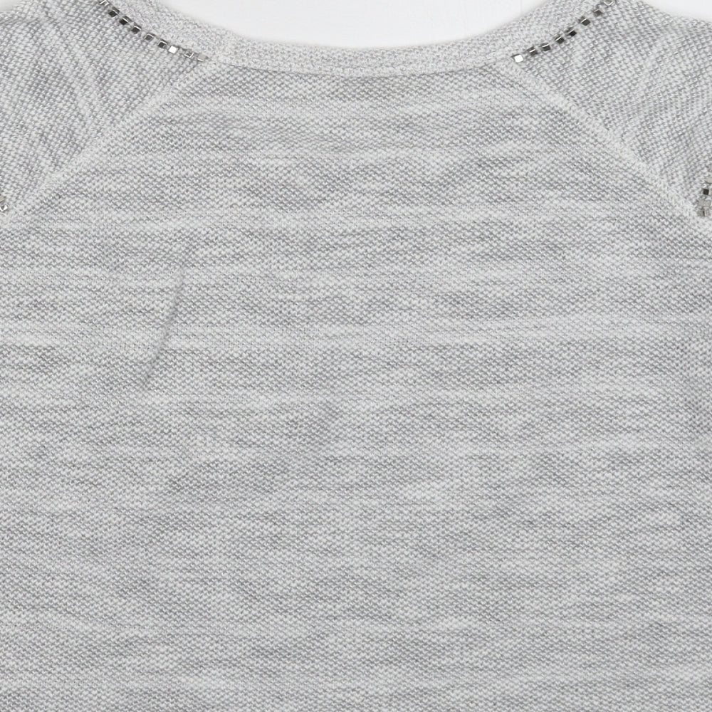 Marks and Spencer Womens Grey Knit Pullover Jumper Size 10