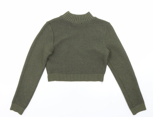 PRETTYLITTLETHING Womens Green Pullover Jumper Size 6