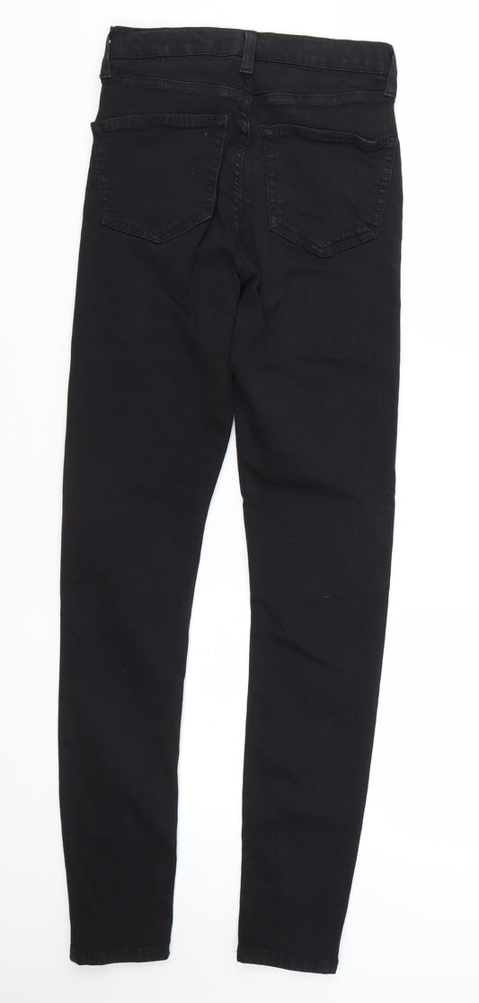 Topshop Womens Black Denim Skinny Jeans Size 26 L28 in