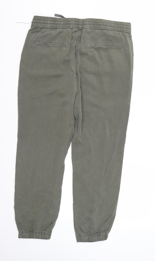 M&S Womens Green Capri Trousers Size 34 L26 in