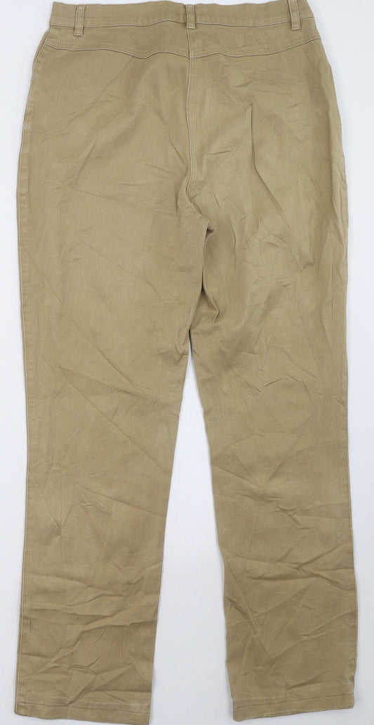 michele boyard Womens Beige Trousers Size 12 L33 in