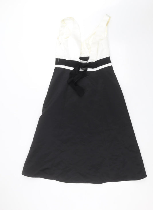 Debut Womens Black Shift Size 8 - floral detail