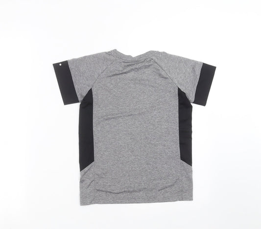 SOULUXE Girls Grey Basic T-Shirt Size 8-9 Years - sports top