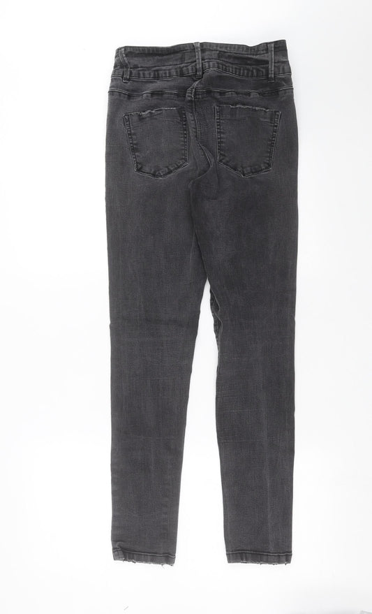 Primark Womens Grey Denim Skinny Jeans Size 12 L29 in