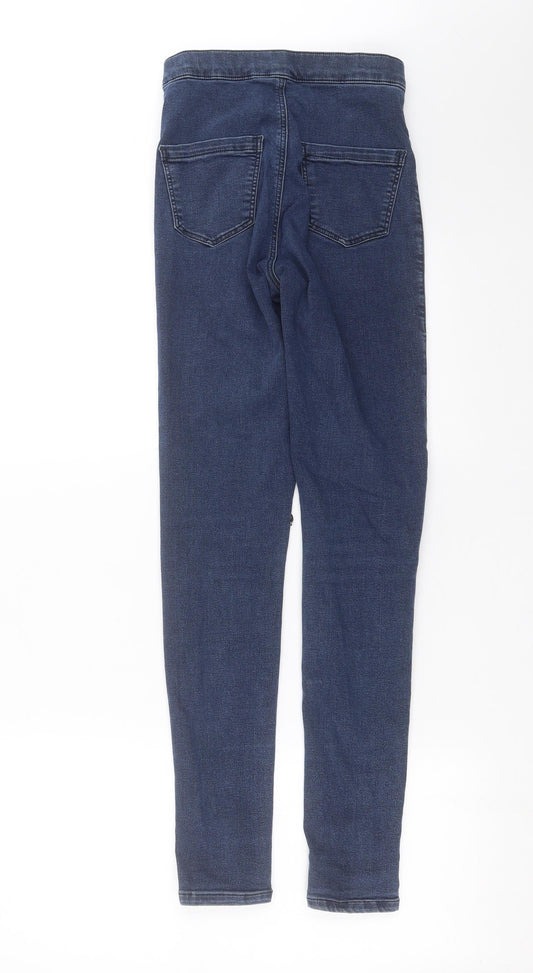 Topshop Womens Blue Denim Skinny Jeans Size 24 in L29 in