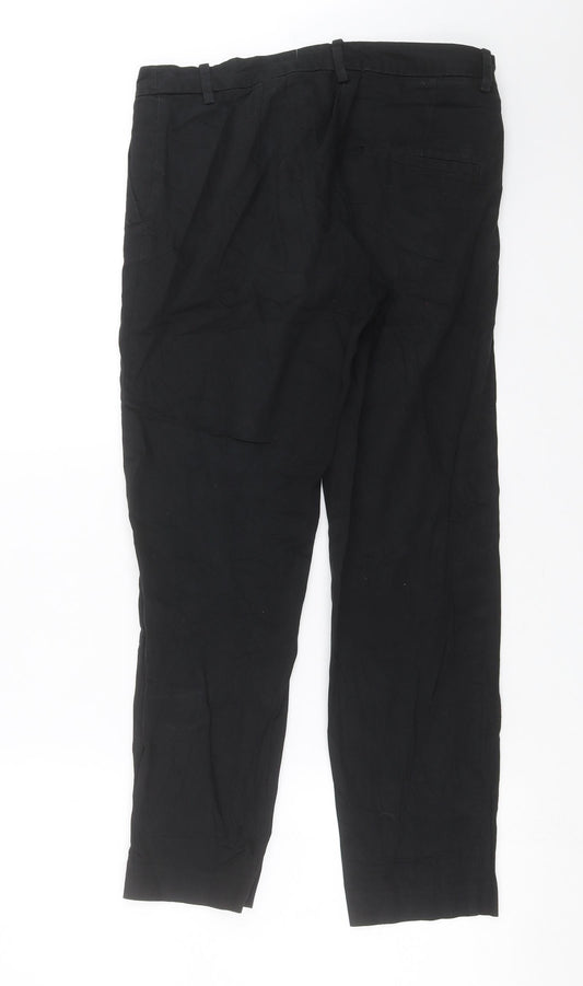 H&M Womens Black Trousers Size 10 L26 in