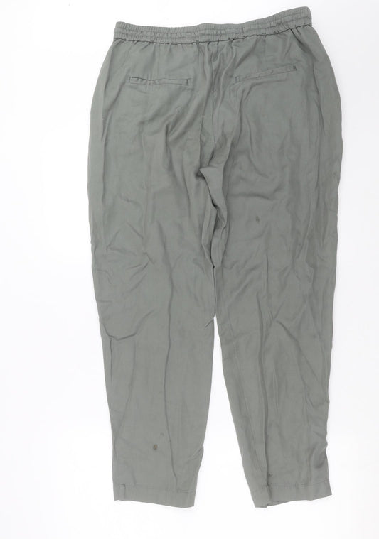 French Connection Womens Green Trousers Size 12 L28 in