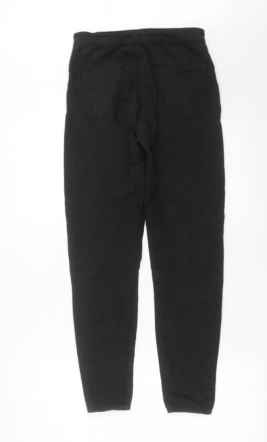 Bershka Womens Black Denim Skinny Jeans Size 8 L28 in