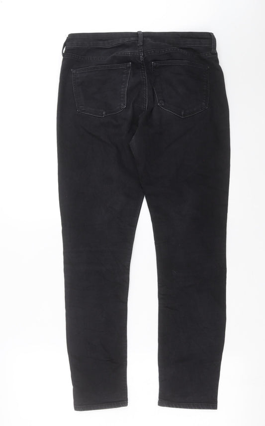 H&M Womens Black Denim Skinny Jeans Size 10 L28 in