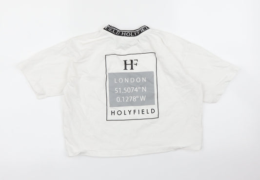 Holyfield Girls White Cropped Blouse Size 12 Years