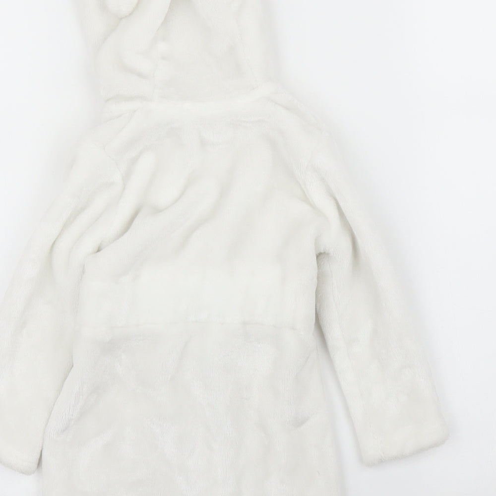 George Baby White Solid Chemise Robe Size 9-12 Months