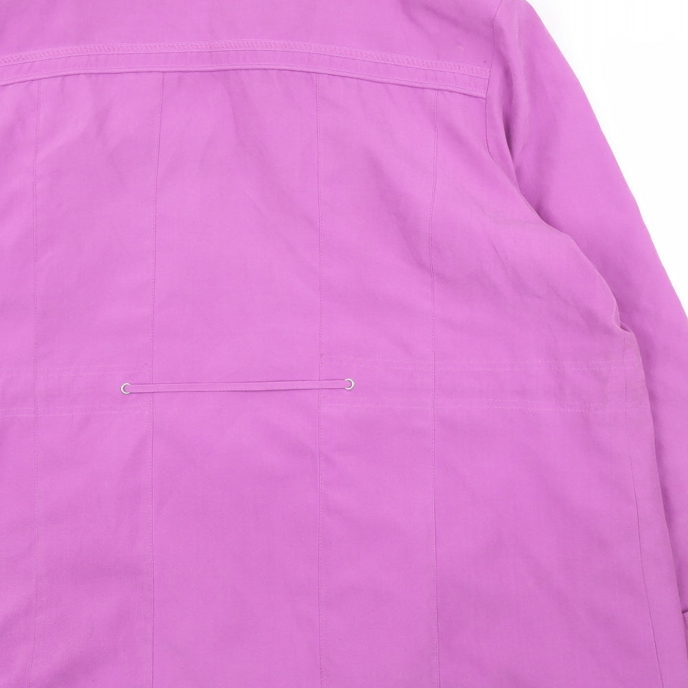 BM Womens Purple Parka Coat Size L