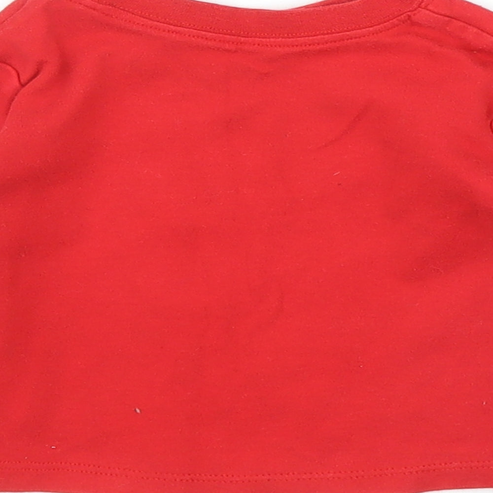 George Boys Red Basic T-Shirt Size 6-9 Months - Marvel