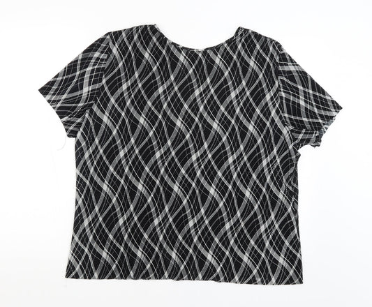 Holmewood Womens Black Basic T-Shirt Size L