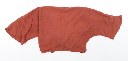 Iisla & Bird Womens Orange Cropped Blouse Size 6
