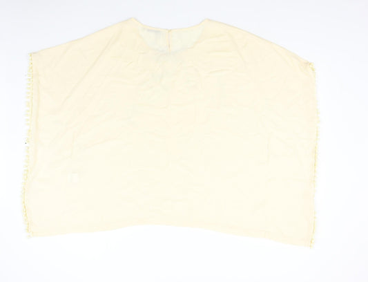 Anany Womens Beige Basic Blouse Size M