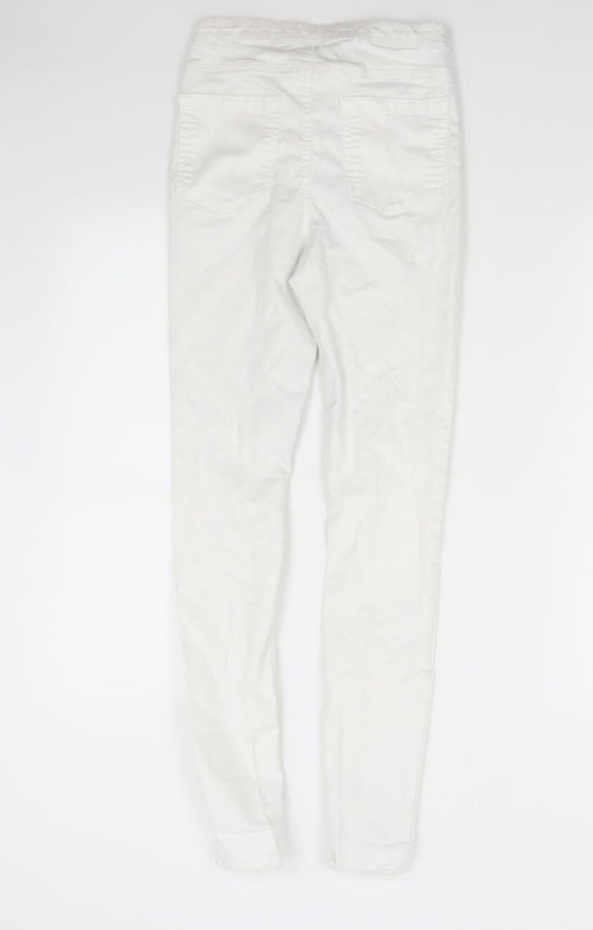 Primark Womens White Denim Skinny Jeans Size 10 L28 in