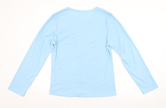 LOUNGABLE Womens Blue Basic T-Shirt Size M