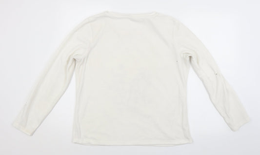 Preworn Womens White Pullover Jumper Size 12