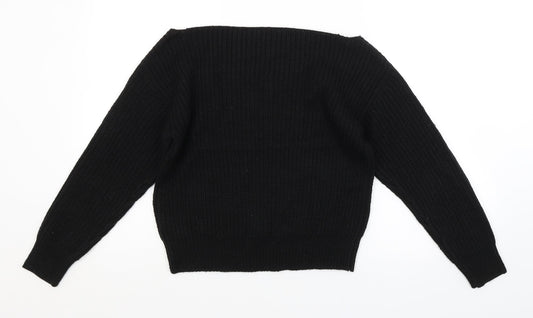 Boohoo Womens Black Pullover Jumper Size M