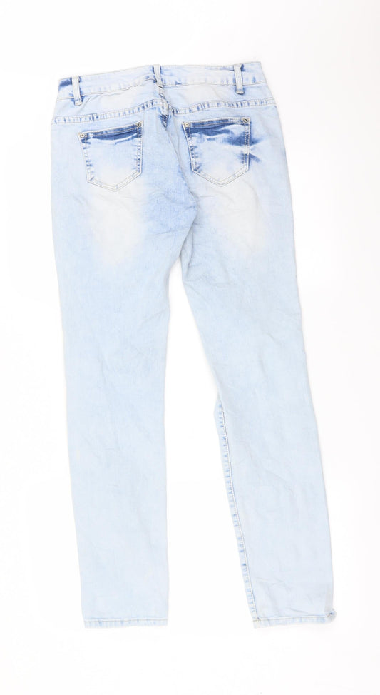 LANTIS Womens Blue Straight Jeans Size 10 L29 in