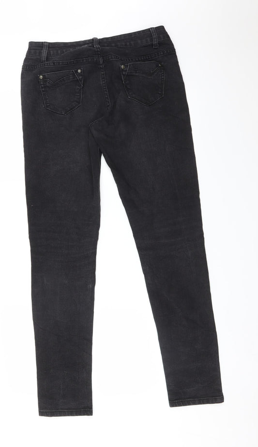 Preworn Womens Black Straight Jeans Size 28 L31 in