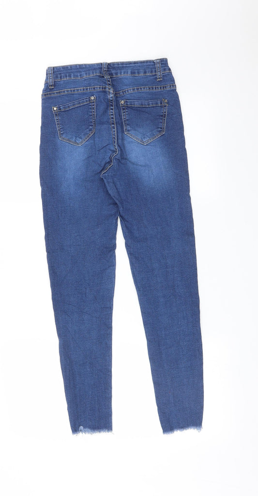 DS FASHION Womens Blue Skinny Jeans Size 8 L25 in