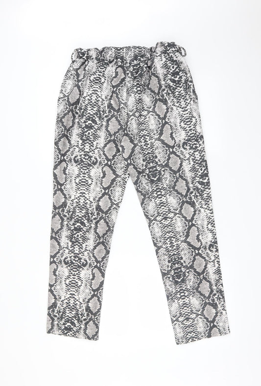 NEW IMPERIAL Womens Multicoloured Animal Print Trousers Size 12 L28 in