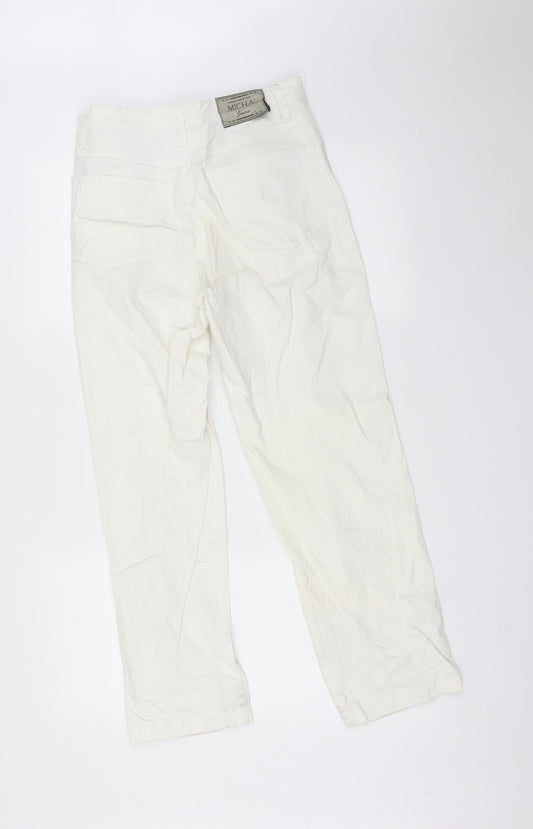 MICHA Womens White Straight Jeans Size 10 L27 in