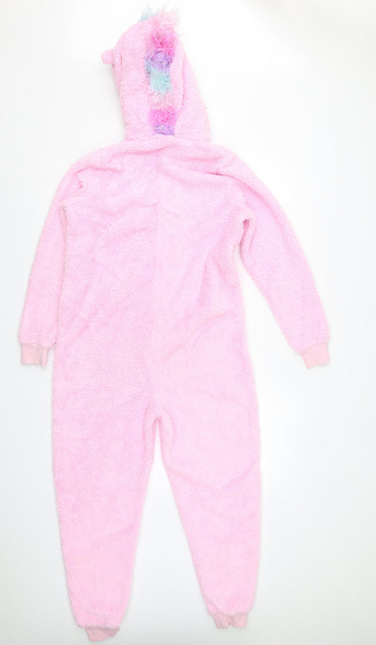Matalan Girls Pink One Piece Size 12 Years - Unicorn
