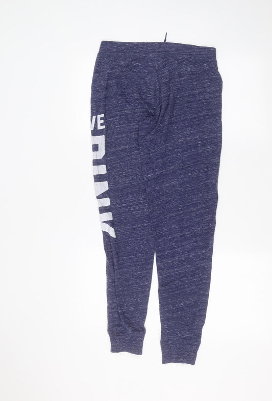 PINK Womens Blue Trousers Size XS L26 in