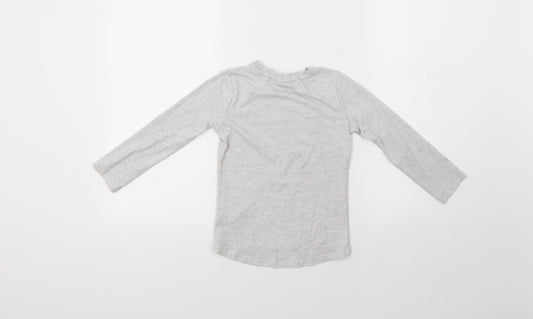 Disney Girls Grey Basic Polo Size 5-6 Years - Cat