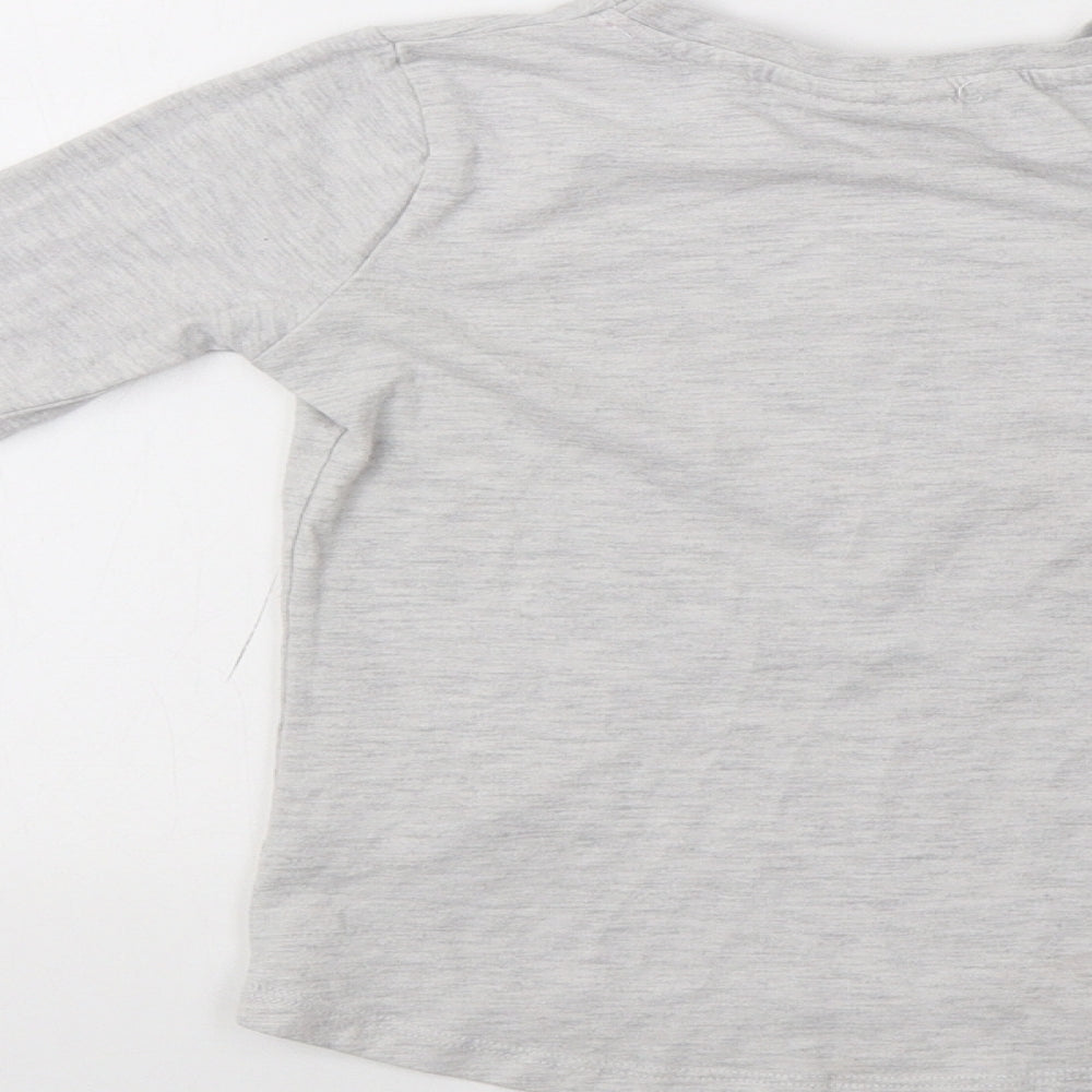 Disney Girls Grey Basic Polo Size 5-6 Years - Cat