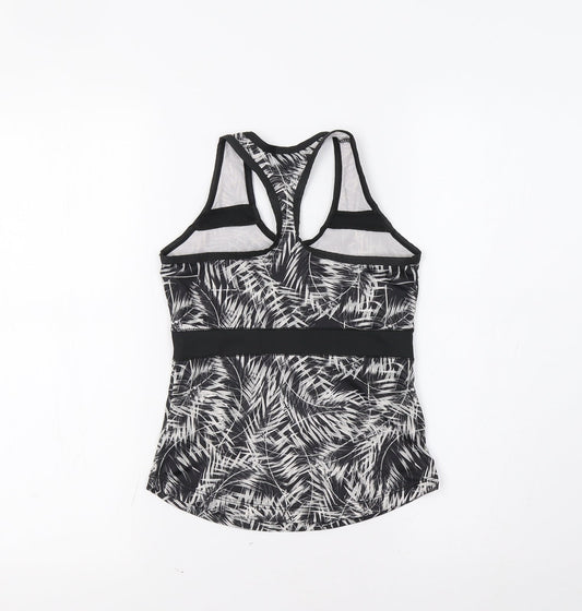 USA Pro Girls Black Geometric Jersey Tank Size 9-10 Years