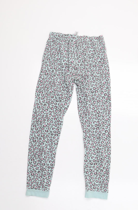 Nutmeg Girls Green Animal Print Pyjama Pants Size 10-11 Years