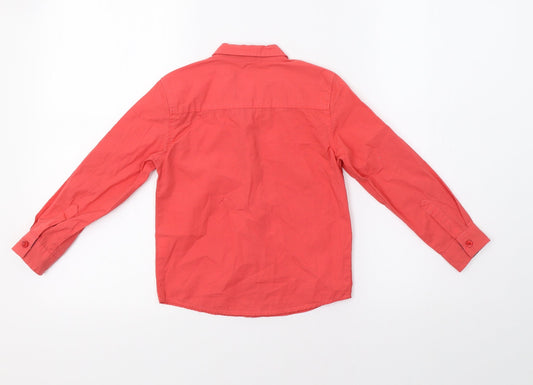 Frendz Boys Red Basic Button-Up Size 3-4 Years