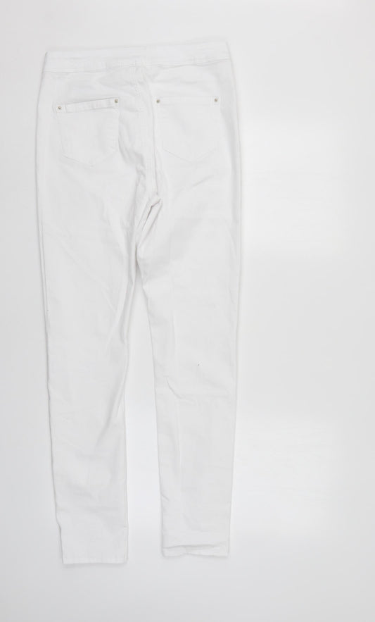 jo jonaco Womens White Denim Straight Jeans Size XL L29 in