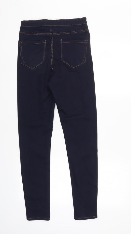 Denim & Co. Womens Blue Denim Tapered Jeans Size 10 L30 in